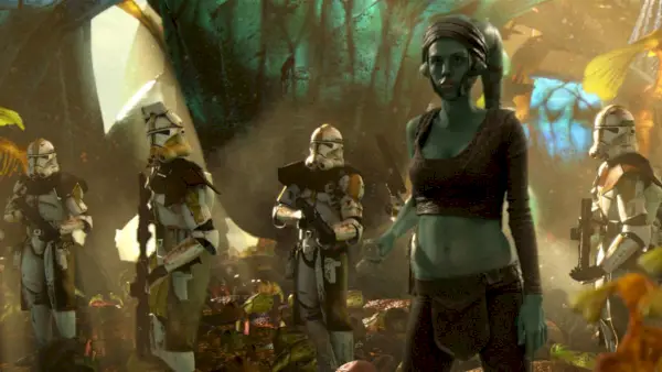 Aayla Secura in Star Wars.