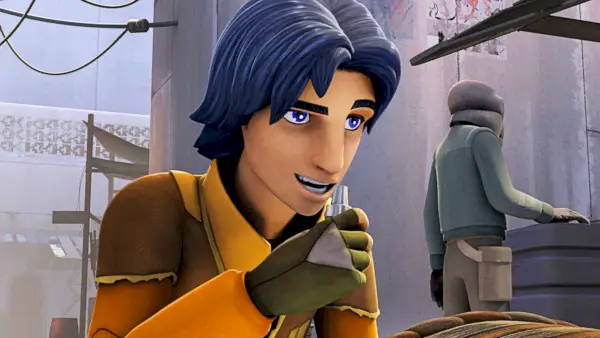 Taylor Gray dans le rôle d'Ezra Bridger dans Star Wars Rebels