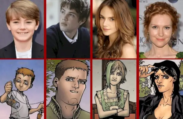 Locke i Key Cast i comparació de còmics