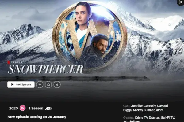 Oznámenie o novej epizóde Snowpiercer Netflix sezóna 2