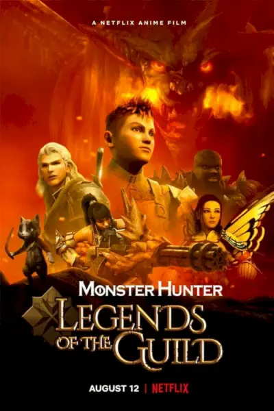 Anime-film Monster Hunter Legends Of The Guild komt in augustus 2021 naar Netflix. Poster