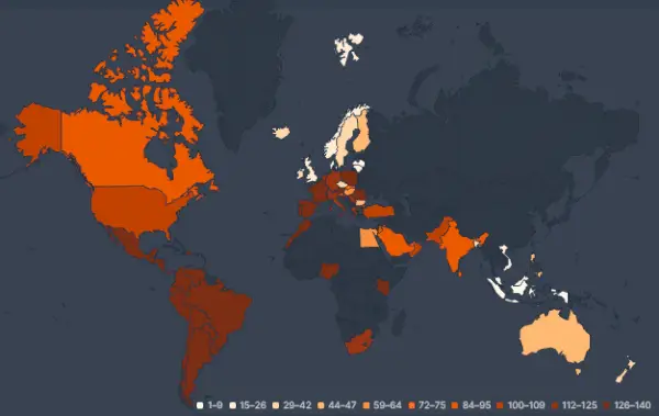 Flixpatrol Heat Map 10 המובילים של Netflix