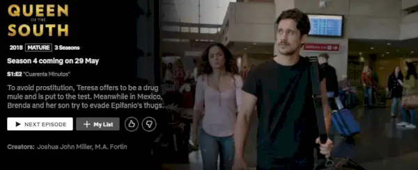 Queen Of The South S4 Netflix Uk