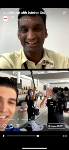 Estaban Ocon Filming Netflix Scaled