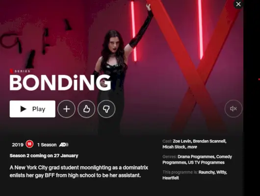 ‘Bonding’ sesong 2 Kommer til Netflix i januar 2021