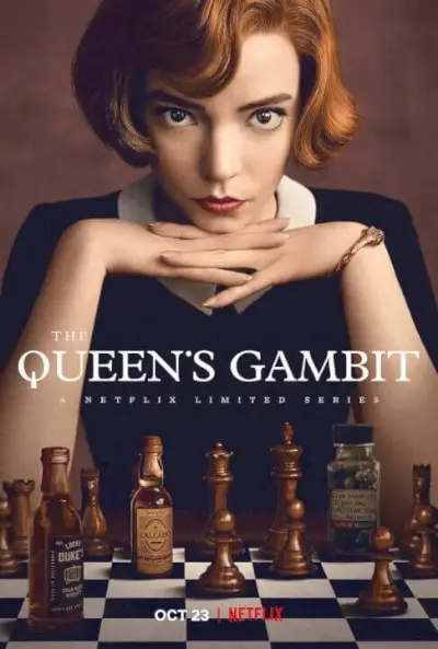 פוסטר לסדרה מוגבלת של Netflix The Queens Gambit באוקטובר 2020