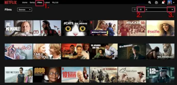 Netflix Kārtošanas A Z pamācība mērogota