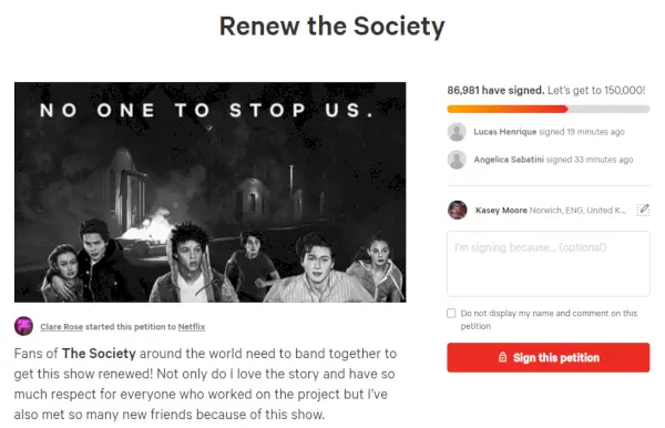 Sezóna 2 ‚The Society‘: Aktualizace zrušení Netflix & Revival Campaign