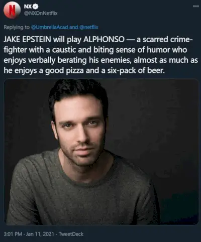 Noi membri ai distribuției Umbrella Academy sezonul 3 Sparrow Academy Jake Epstein