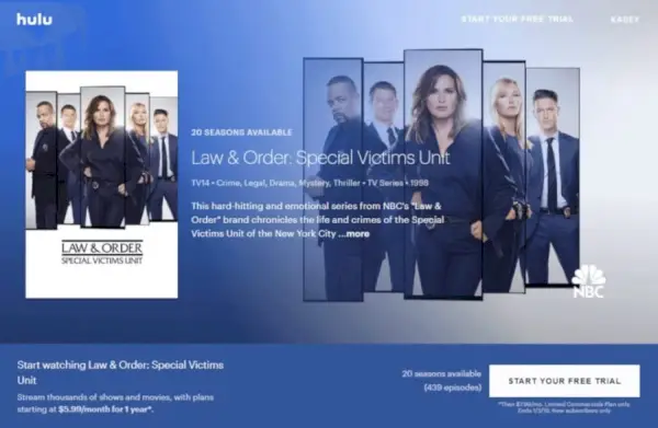 Hulu Streaming Law Order Svu