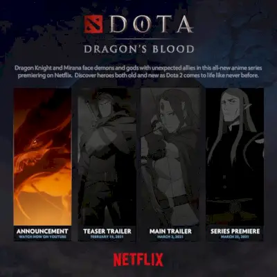 La série animée fantastique Dota Dragons Blood arrive sur Netflix en mars 2021