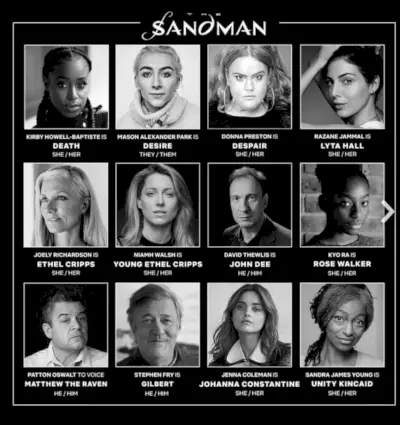 Novos membros do elenco anunciados para a série original Sandman da Netflix