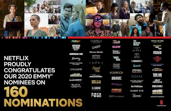 Netflix-advertentie voor Emmy's 2020