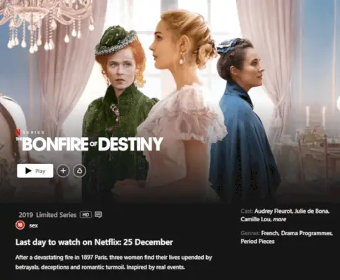 Netflix الأصلي 'The Bonfire of Destiny' سيغادر Netflix في ديسمبر 2023