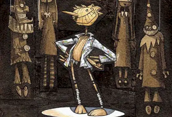 Gris Grimly Pinocchio bokkunst