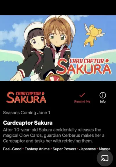 Cardcaptor Sakura kommer till Netflix juni 2020 Kommer snart