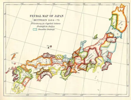 日本のゲーム・オブ・スローンズ封建時代の日本地図