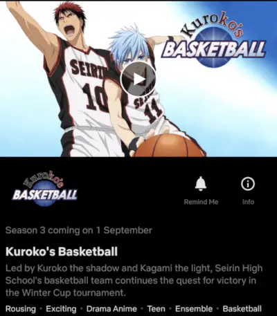 Kurokos Basketball עונה 3