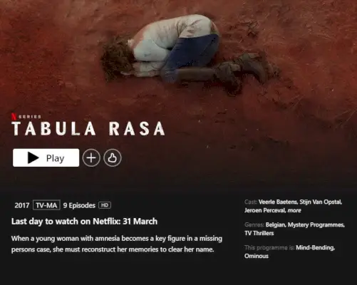 Data d'eliminació de Tabula Rasa que es mostra a Netflix.webp