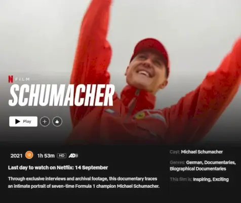 Schumacher verlässt Netflix-Date