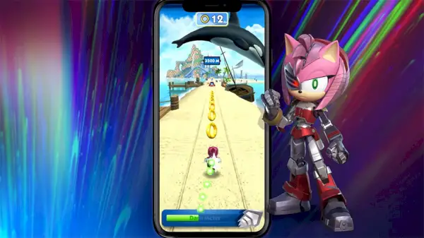 Sonic Prime Dash Netflix spēles Amy Rose.webp