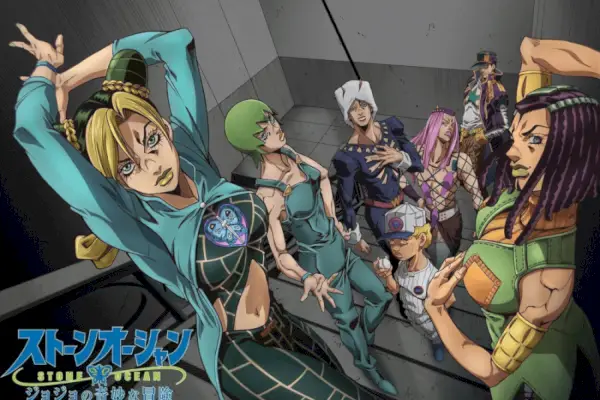 Jojos Bizzare Adventure Stone Ocean Aralık 2021'de Netflix'e Geliyor Anime Posteri