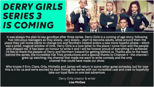 Izdaja 3. sezone Derry Girls Netflix