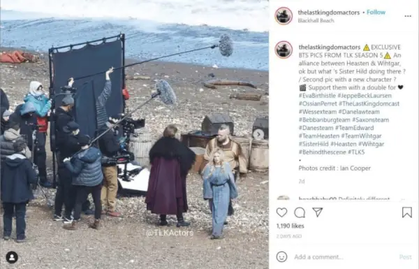 The Last Kingdom Seizoen 5 Netflix Alles wat we tot nu toe weten Set Foto Instagram 2