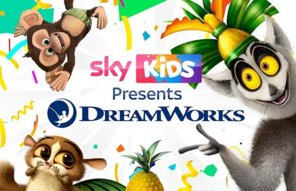 Promoção de saída Sky Kids Dreamworks no Reino Unido