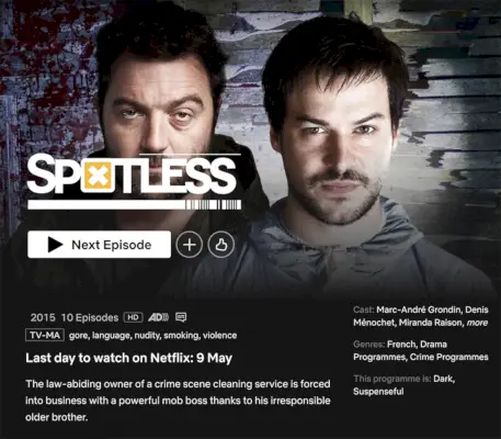 „Spotless” părăsește Netflix în mai multe regiuni de-a lungul anului 2024