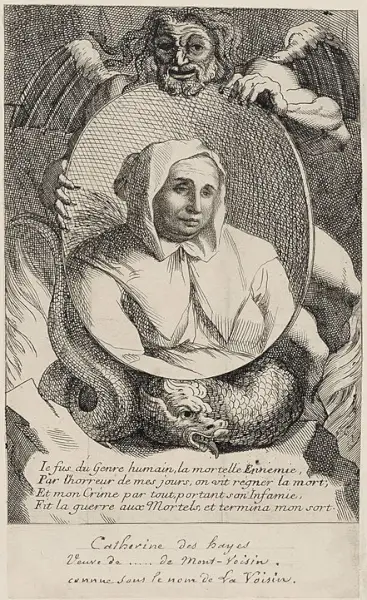 Retrato de Marie Laveau, con un pañuelo amarillo en el pelo y un chal naranja sobre los hombros.