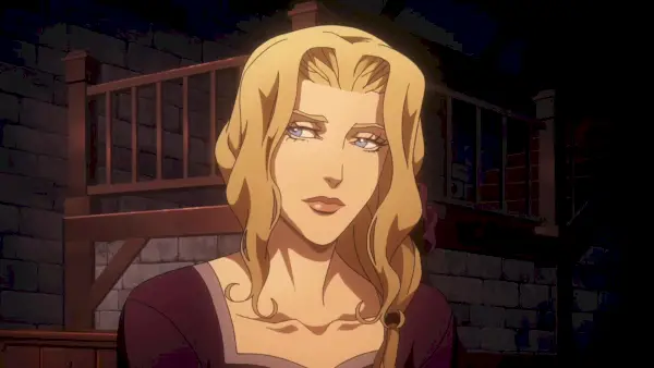 Lisa grinst in Castlevania