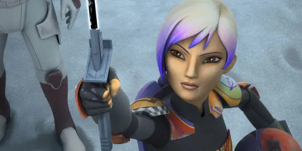 Tiya Sircar som Sabine Wren i Star Wars Rebels