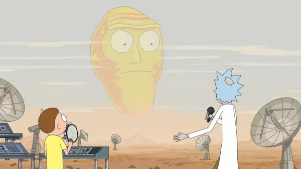 Rick i Morty repaju kako bi zadovoljili veliku glavu u nebu