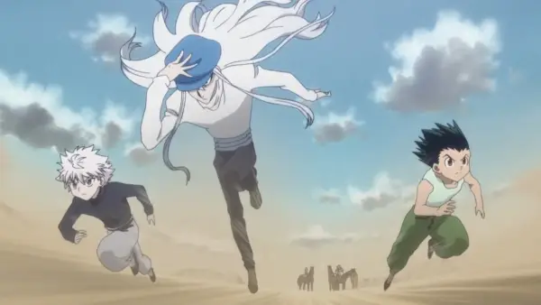 Killua, Gon und Kite im Hunter x Hunter Chimera Ant-Bogen