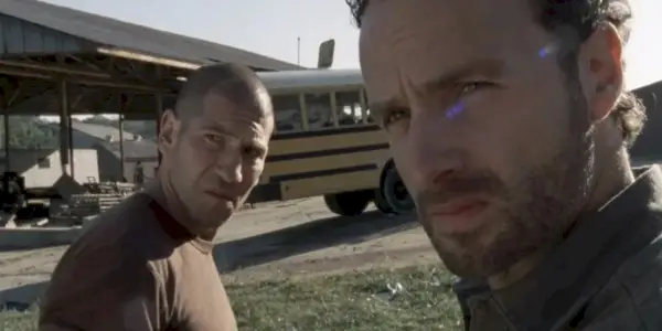 Shane en Rick zijn erg intens in seizoen 2 van The Walking Dead