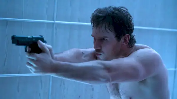 Chris Pratt ohne Hemd als James Reece in „The Terminal List“.